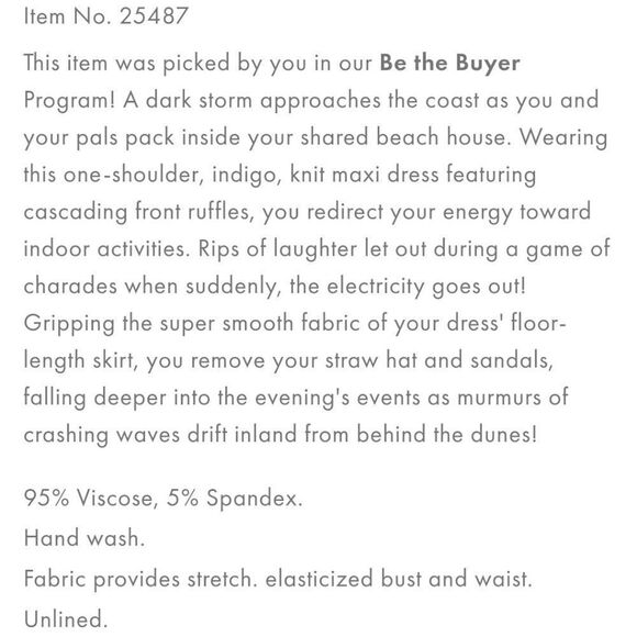 Modcloth Vertical Wave Navy Blue Ruffled Maxi Dress One Shoulder Fit & Flare - Picture 7 of 9